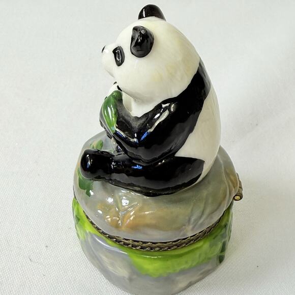 Panda With Baby Trinket Box With Panda Trinket - Picture 5 of 9